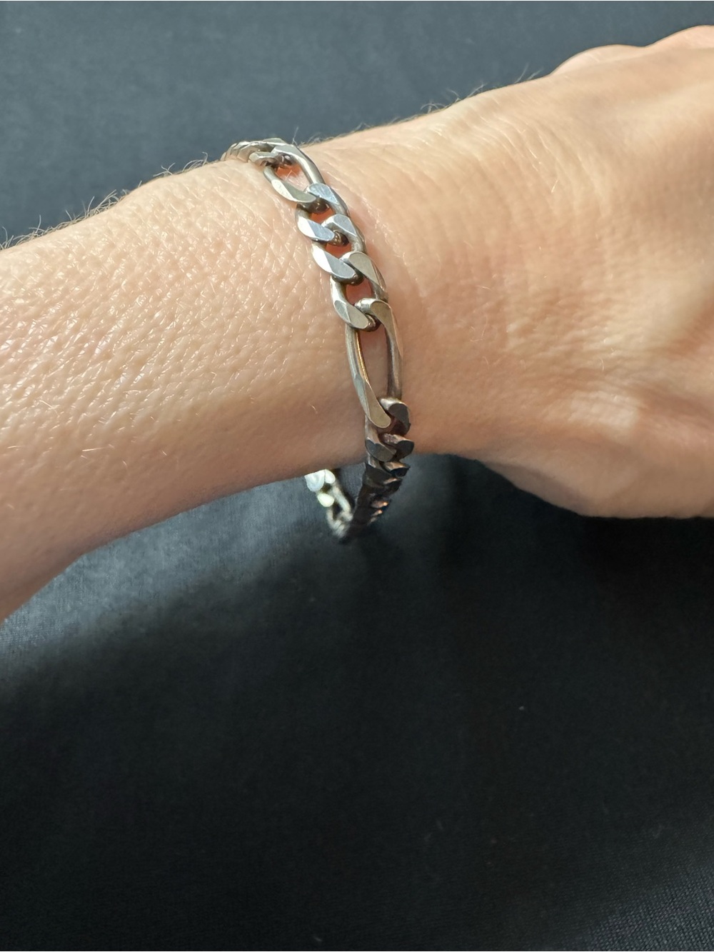 Men’s Sterling Silver Figaro Chain Bracelet 7.75” – 925 Italy 5mm Classic - Picture 7 of 7